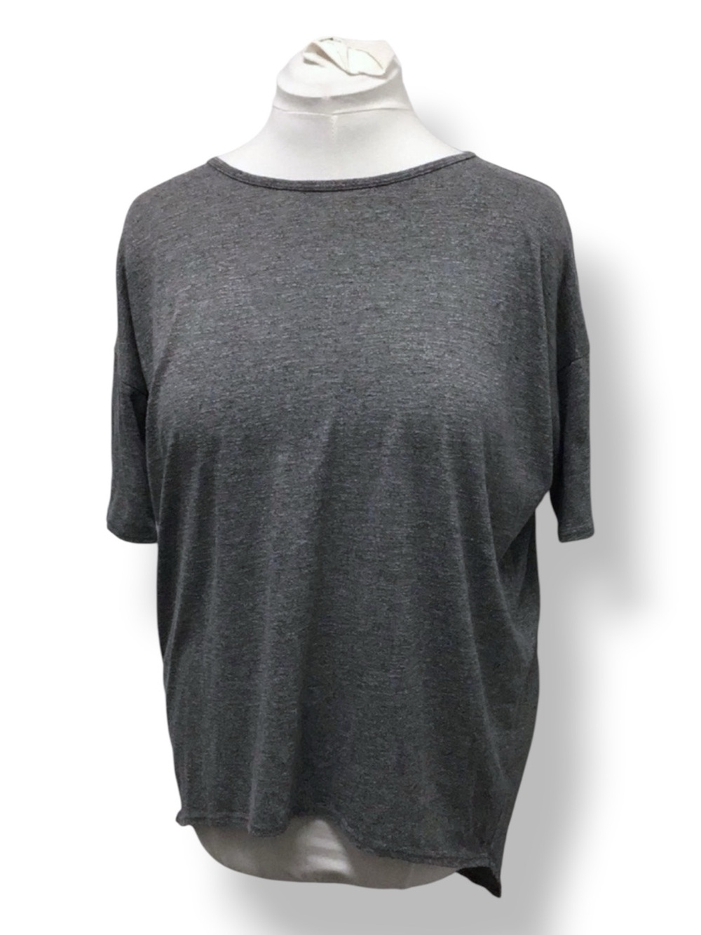 Lularoe Women’s Irma Textured Solid Tunic, Gray Heather, size XXS